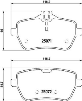 Колодки гальмівні дискові комплект; задн. PAGID HELLA 8DB355020-471