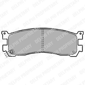 Комплект гальмівних колодок, дискове гальмо DELPHI LP1189