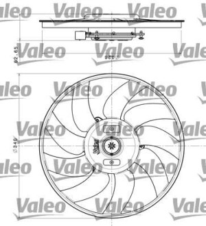 Вентилятор оxолодження двигуна VALEO 696349