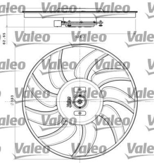 Вентилятор радіатора (лівий) VALEO 696350