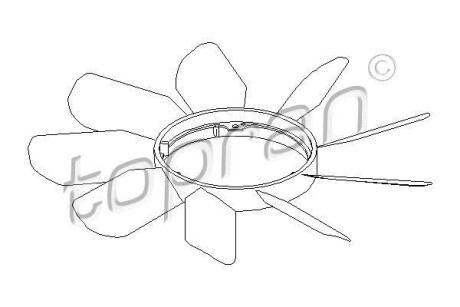 Крильчатка вентилятора TOPRAN 400 999