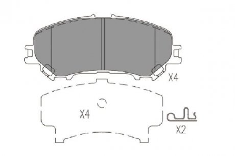 Колодки тормозные KAVO PARTS KBP-6614 (фото 1)