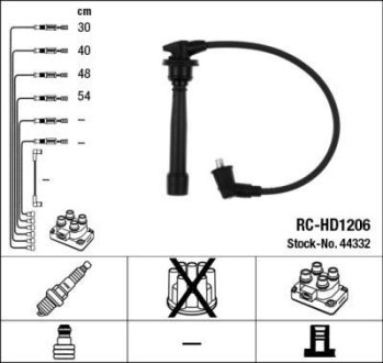 Комплект кабелів високовольтних NG NGK RC-HD1206 (фото 1)