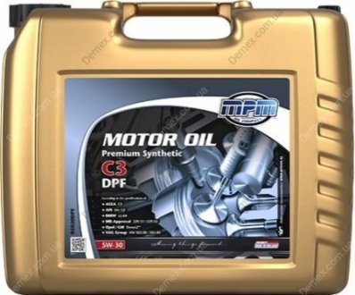 Моторное масло Premium Synthetic C3 DPF 5W30 20л. MPM 05020DPF (фото 1)