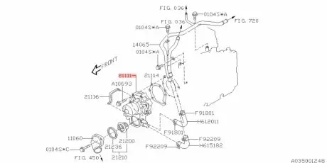Помпа водяна SUBARU 21111AA340