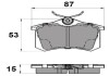 Тормозные колодки зад. Caddy III/IV/Passat/Audi A4/A6 (Lucas) NATIONAL NP2037 (фото 1)