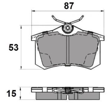 Гальмівні колодки зад. Caddy III/IV/Passat/Audi A4/A6 (Lucas) NATIONAL NP2037