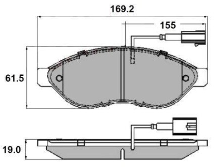 Гальмівні колодки перед. Jumper/Ducato/Boxer 06- (1.1-1.5t) NATIONAL NP2285