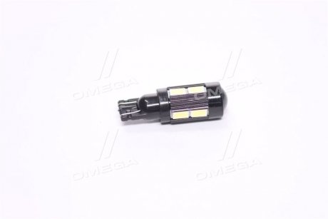 Лампа LED б/ц габарит,панель приборов, салон 12V T10 (W5W) W2.1x9.5D 10SMD CANBUS WHITE <> TEMPEST Tmp-L1180CH