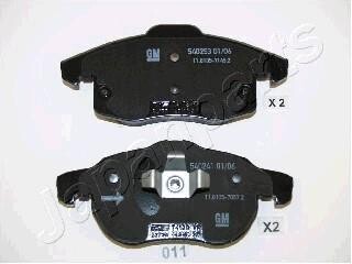 Тормозные колодки перед. OPEL Vectra C, Astra H, Zafira B FIAT Croma 05- SAAB 9-3 JAPANPARTS PA-011AF