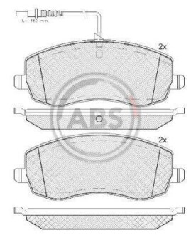 Колодки гальмівні пер. С8 06- A.B.S A.B.S. 37734
