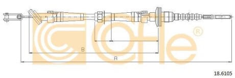 Трос сцепления COFLE 18.6105
