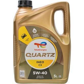 Олива моторна QUARTZ INEO C3 5W40 5 л TOTAL 213790