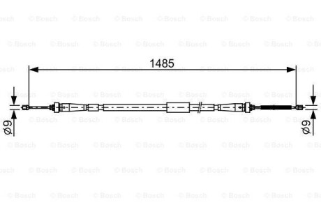 Трос зупиночних гальм BOSCH 1 987 482 637