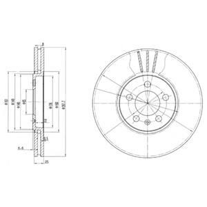 Гальмівний диск DELPHI BG2729