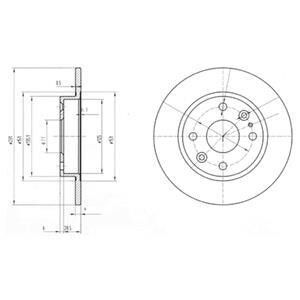 Тормозной диск DELPHI BG2803