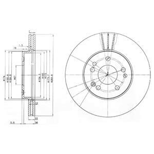 Тормозной диск DELPHI BG2345