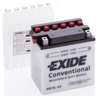 Аккумулятор Стандарт [12B] 11 Ah| 130x90x145 (ДхШхВ) EXIDE EB10L-A2 (фото 1)