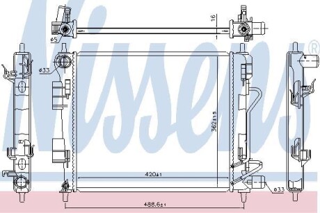 Радіатор HYUNDAI i10 (IA) (13-) 1.0 i 12V NISSENS 675025