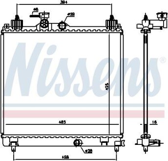 Радіатор SUZUKI IGNIS III (MF) (16-) 1.2 NISSENS 606550