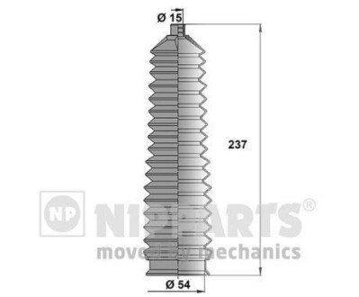 Комплект пылника, рулевое управление NIPPARTS J2840304