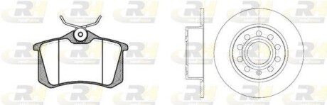 Гальмівний комплект (Диски RH 6649.00 + Колодки RH 2263.05) 8263.06 ROADHOUSE 826306