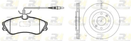 Гальмівний комплект (Диски RH 6240.10 + Колодки RH 2634.04) 8634.00 ROADHOUSE 863400