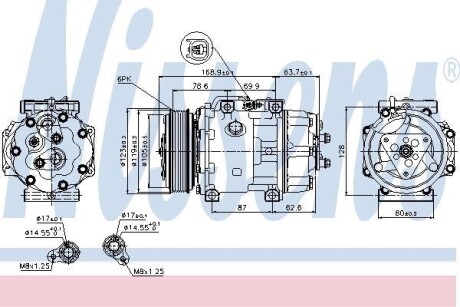 Компрессор FORD FOCUS 2.0 TDCI 04- NISSENS 89143