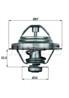 Термостат, охлаждающая жидкость MAHLE MAHLE\KNECHT TX 24 87 D