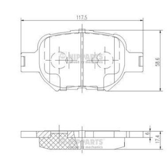 Гальмівні колодки NIPPARTS J3602091