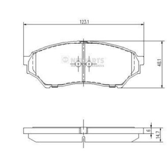 Тормозные колодки, к-кт. NIPPARTS J3605040