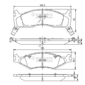 Тормозные колодки, к-кт. NIPPARTS J3600302