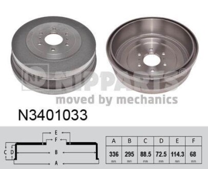 Тормозной барабан NIPPARTS N3401033