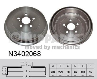 Тормозной барабан NIPPARTS N3402068