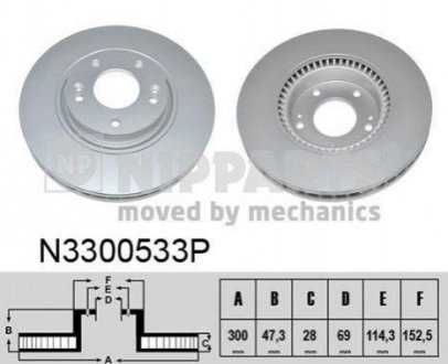 Тормозной диск NIPPARTS N3300533P (фото 1)