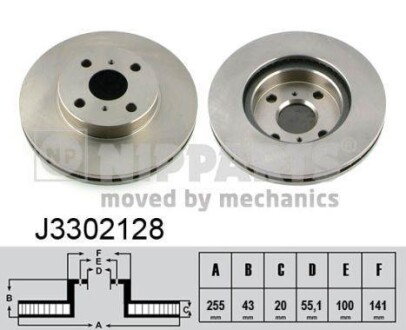 Тормозной диск NIPPARTS J3302128