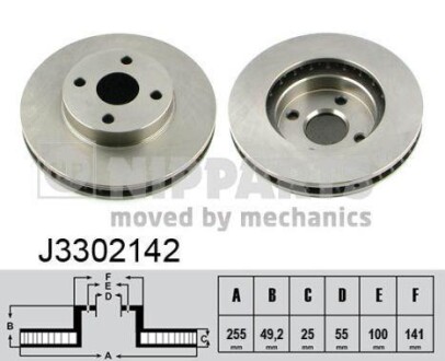 Тормозной диск NIPPARTS J3302142