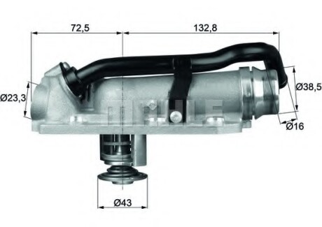 Термостат, охолоджуюча рідина MAHLE MAHLE\KNECHT TM 8 105