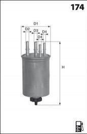 Фільтр палива (аналогWF8485/KL451) MECAFILTER ELG5332 (фото 1)