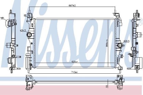 Радиатор OPEL CORSA E (14-) 1.3 CDTi NISSENS 630785