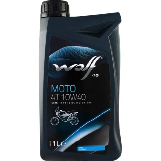 Моторное масло 4T Moto 10W-40 полусинтетическое 1 л WOLF 1043808