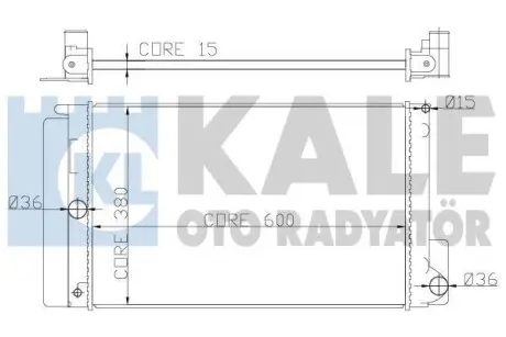 Радиатор охлаждения Toyota Auris, Avensis, Corolla, Verso Radiator KALE KALE OTO RADYATOR 372000