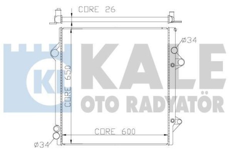 Радиатор охлаждения Toyota Fj Cruiser, LandCruiser Radiator KALE OTO RA KALE OTO RADYATOR 342180