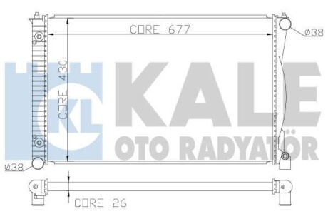 Радіатор охолодження Audi A4, A6 - Skoda Superb I - Volkswagen Passat Radiator KALE OTO RADYATOR 367500