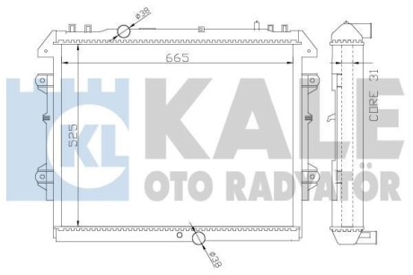 KALE TOYOTA Радиатор охлаждения Fortuner,Hilux VII 2.5/3.0 D-4D 04- KALE KALE OTO RADYATOR 366500