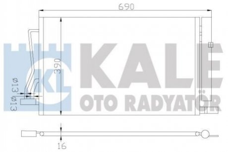 FORD Радиатор охлаждения Fiesta V,Fusion,Mazda 2 1.25/1.6 01- KALE OTO RADYATOR 349600 (фото 1)