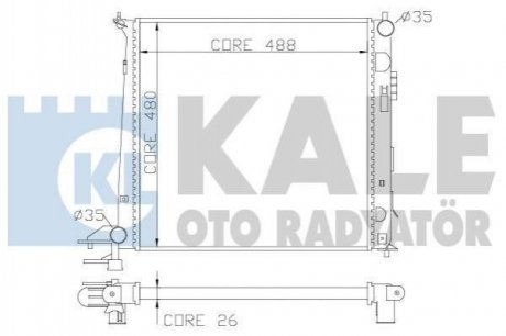 HYUNDAI Радиатор охлаждения ix35,Kia Sportage 1.7/2.0CRDi 10- KALE OTO RADYATOR 341960 (фото 1)