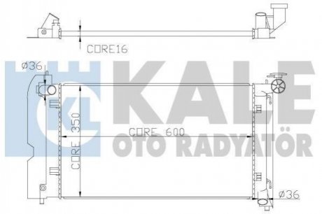 KALE TOYOTA Радиатор охлаждения с АКПП Avensis,Corolla 1.4/1.8 01- KALE KALE OTO RADYATOR 366800