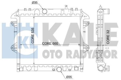 KALE TOYOTA Радиатор охлаждения с АКПП Hilux VII 2.5.3.0 D-4D 05- KALE KALE OTO RADYATOR 342335 (фото 1)