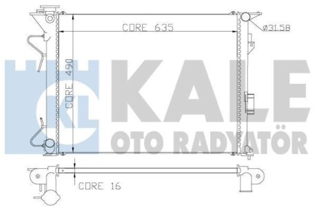 Радиатор охлаждения Hyundai Grandeur, Sonata V, Kia Magentis KALE OTO R KALE OTO RADYATOR 369800